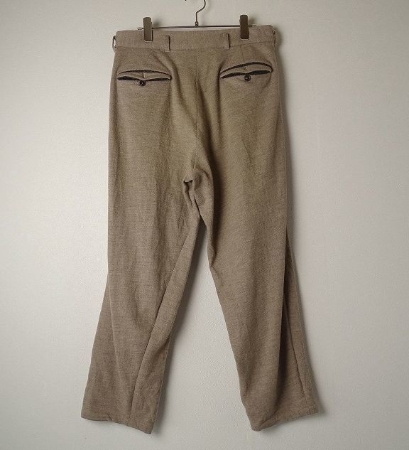 YANTOR ヤントル 3tuck Pants 3タック ウールパンツ 日本製 Y154PT07 メンズ ボトム (M) ベージュ系  ●S-504の画像3