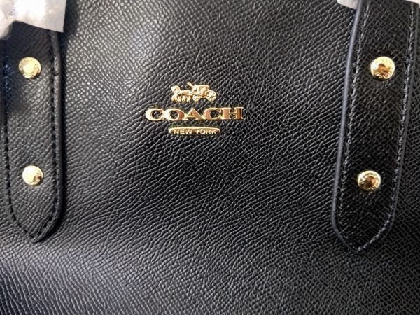 COACH コーチ トートバッグ F58846 肩掛け バッグ レディース レザー ブラック 新品未使用_画像4