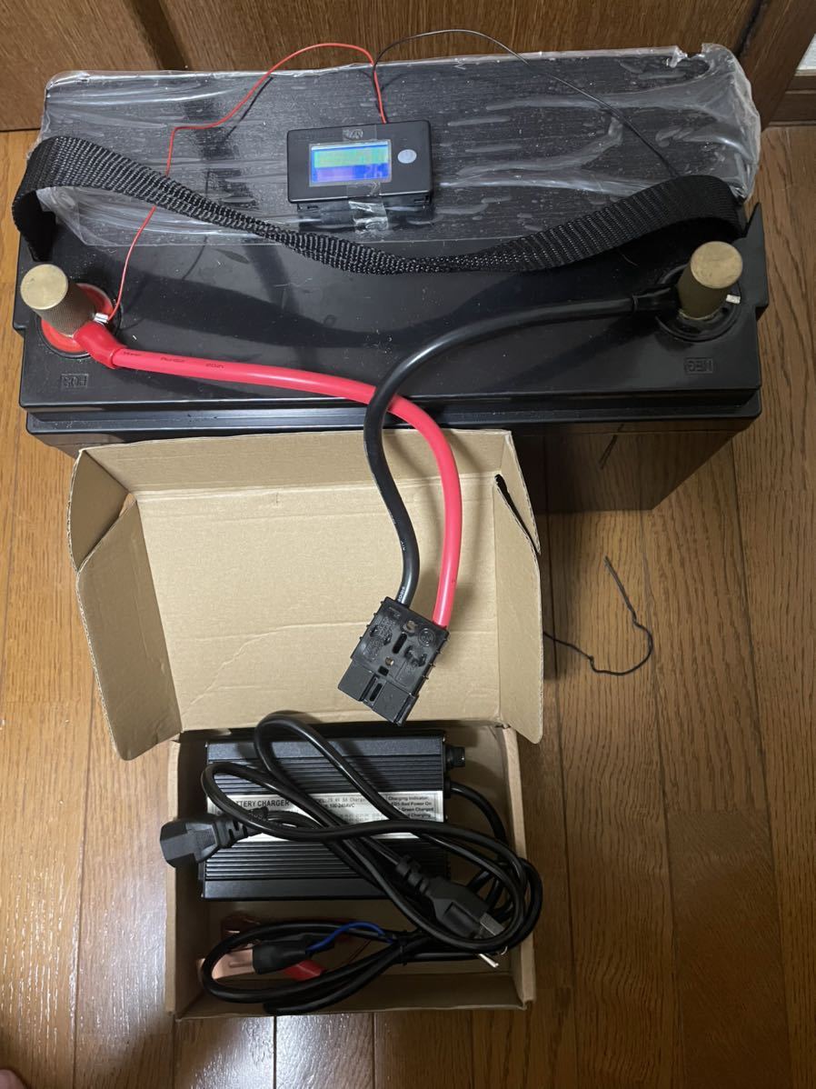 【送料無料】リチウムイオンバッテリー 24v 100ah 残量系 アンダーソンコネクター付き ミンコタ モーターガイド エレキ リチビー 3