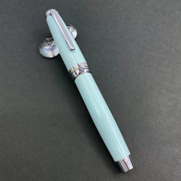 万年筆 金属軸 ペン DELIKE 万年筆 筆記具 コンバーター付き EF(極細字) ターコイズブルー_画像2