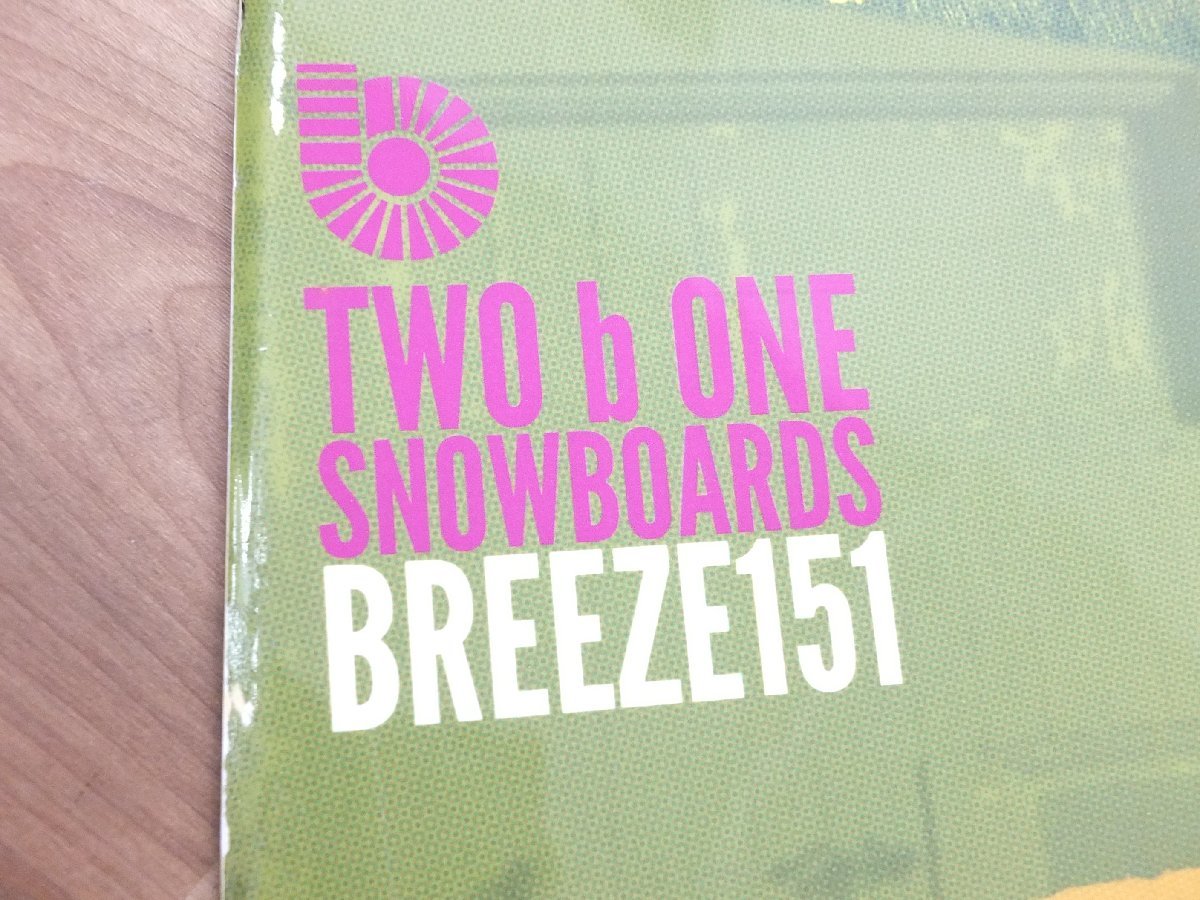スノーボード TWO b ONE SNOWBOARDS BREEZE151 ボードのみ _画像4
