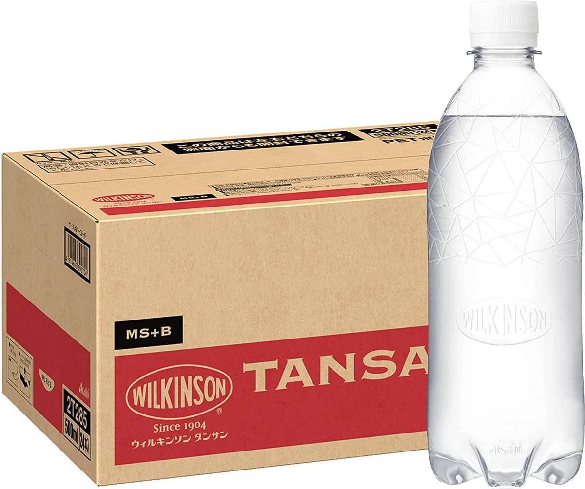 MS+B ウィルキンソン ラベルレス ボトル 500ml×24本 ペットボトル ケース まとめ買い [炭酸水] アサヒ飲料 強炭酸_画像1