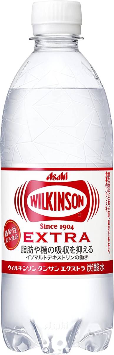 ウィルキンソン エクストラ 490ml×24本 [炭酸水] [機能性表示食品] アサヒ飲料 ペットボトル ケース まとめ買い 強炭酸_画像1