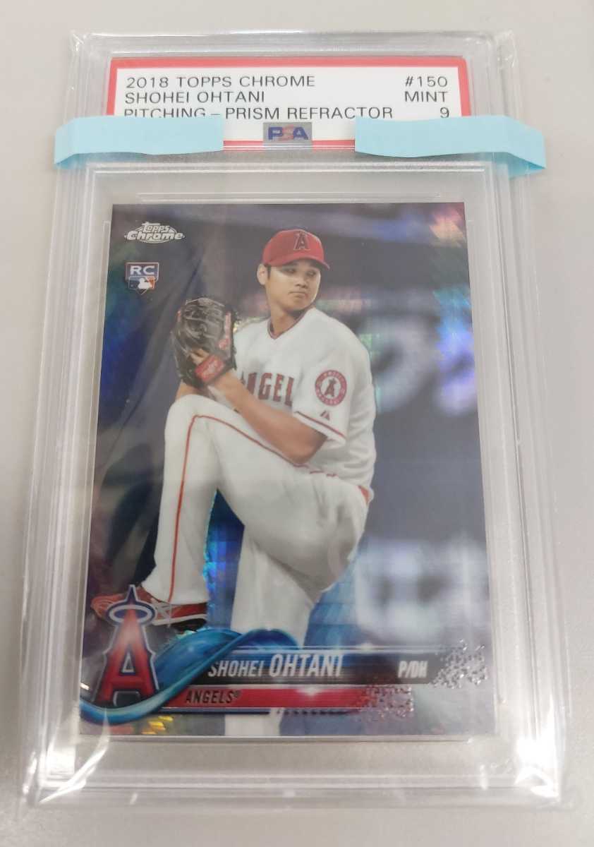 美品鑑定付き】PSA9 Topps chrome 2018 #150 prism refractor 大谷翔平