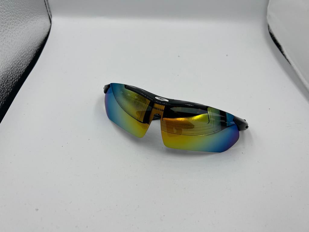 PayPayフリマ｜スポーツサングラス 交換レンズ5枚 偏光レンズ 紫外線カット ロードバイクサングラス ランニングサングラス