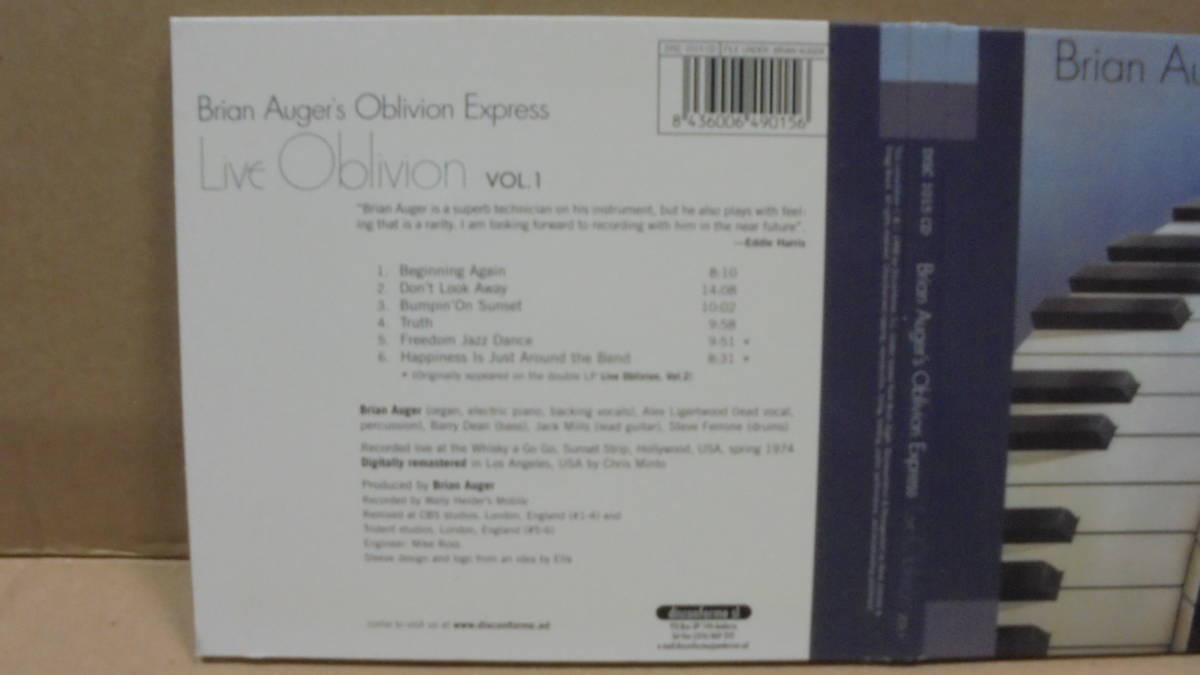 CD★ブライアン・オーガー★ライヴ★Brian Auger's Oblivion Express : The Complete Live Oblivion [Disc 1]★輸入盤★4枚同梱発送可能_画像2