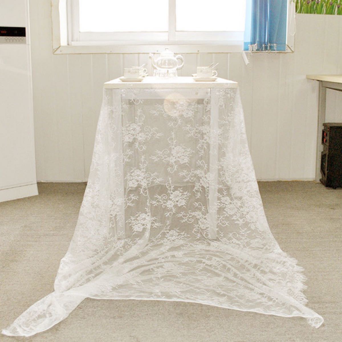 テーブルクロス レースクロス 韓国 インテリア 結婚式 北欧 生地 カットワーク刺繍 ハンドメイド 背景布 カバー
