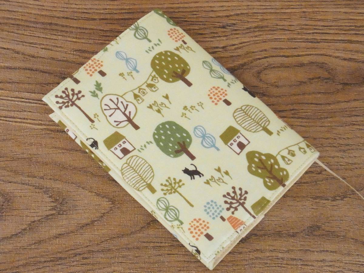 [ library book@] picture book. like book cover * gum band . attaching pocketbook cover * forest. .... black cat 