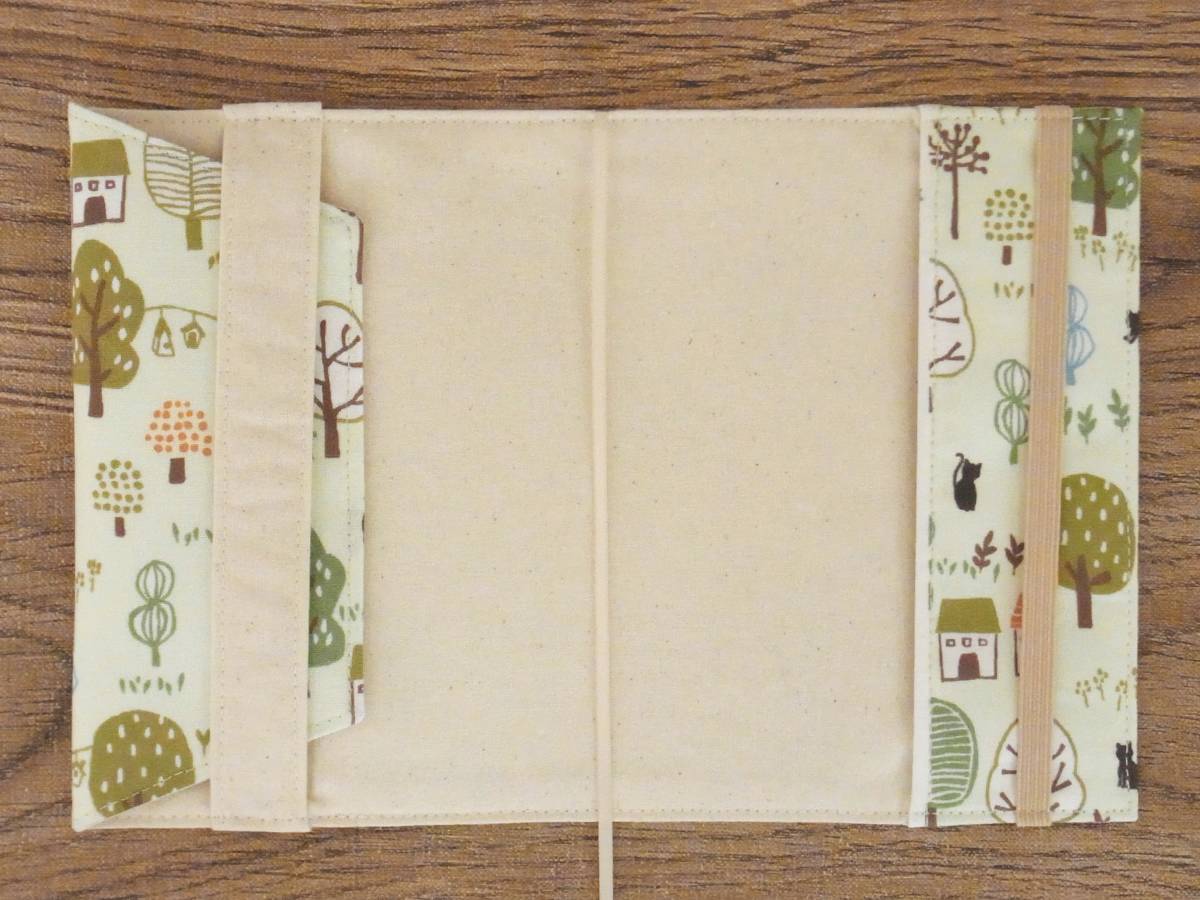 [ library book@] picture book. like book cover * gum band . attaching pocketbook cover * forest. .... black cat 