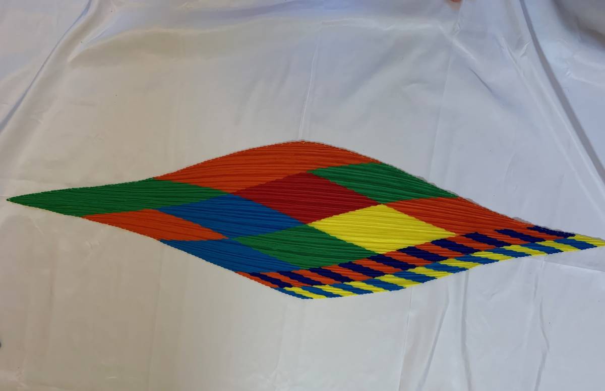 PLEATS PLEASE pleat pulley z multicolor .. shape stole scarf Issey Miyake ISSEY MIYAKE