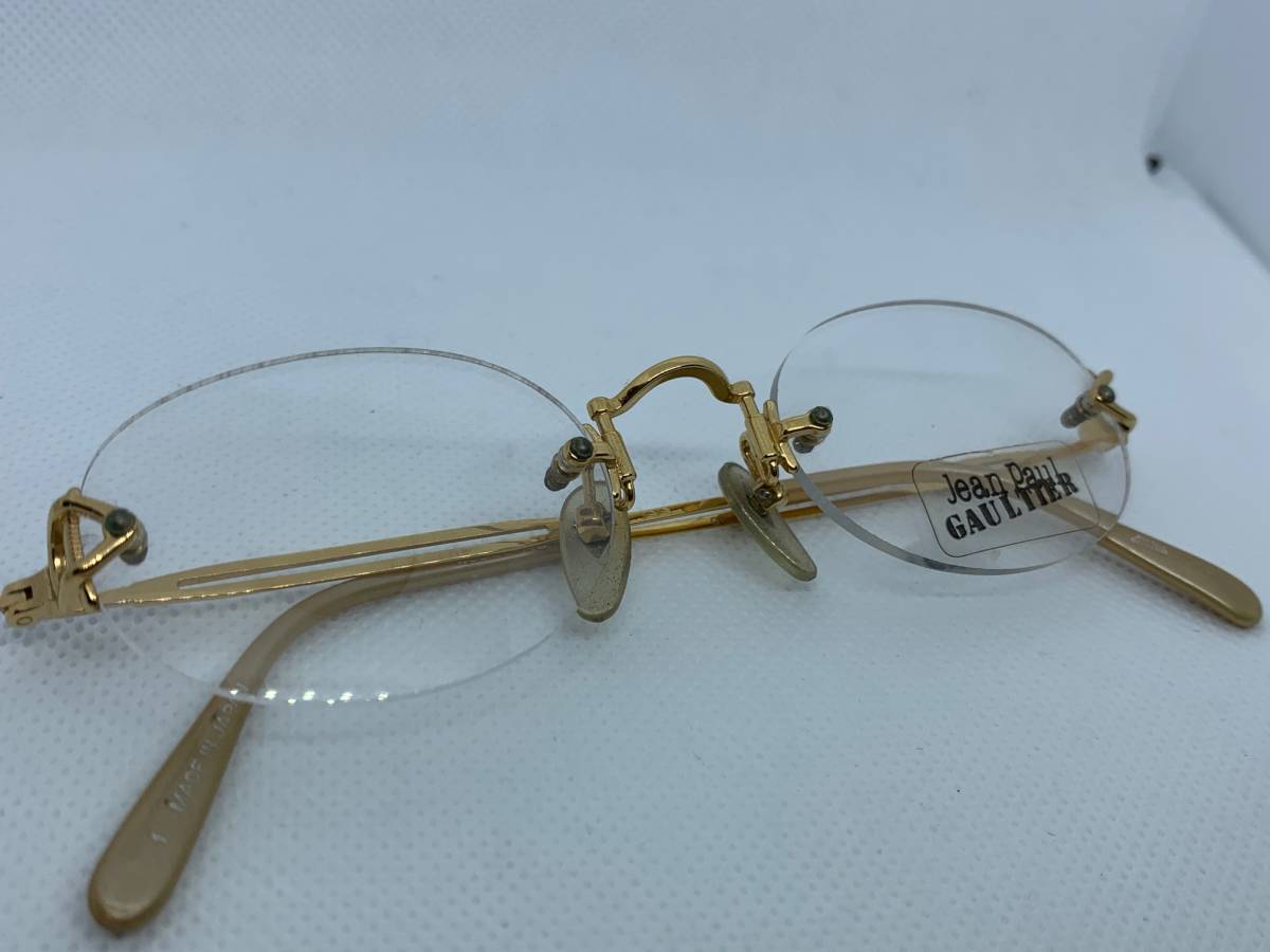 Jean Paul GAULTIER ジャンポール　ゴルチエ ゴルチェ　メガネ　眼鏡　めがね　サングラス　sunglasses 金縁　ゴールドフレーム