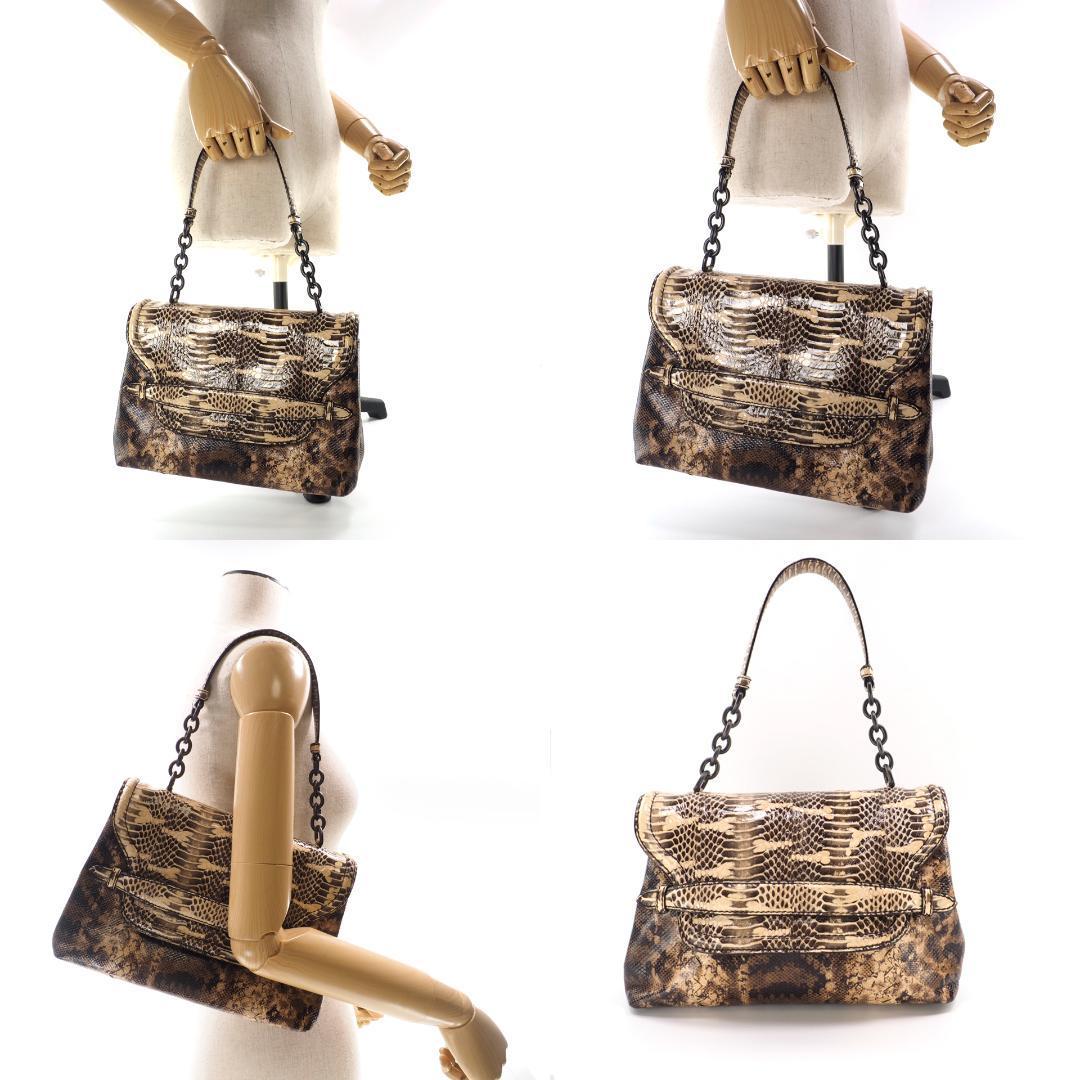 ほぼ新品】ボッテガヴェネタ BOTTEGA VENETA パイソン リザード