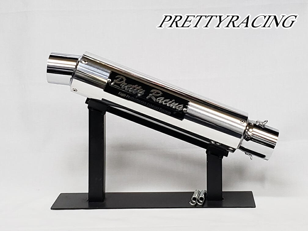 PRETTYRACING製 42.7π アルミサイレンサー タイプ1 プレート付_画像1