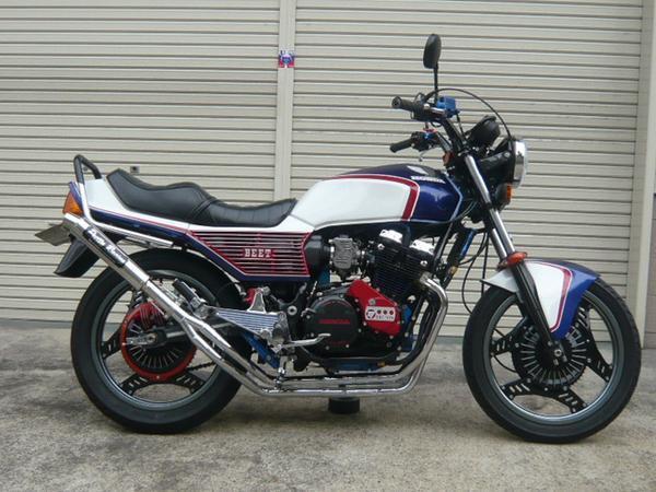HONDA CBX400F【爆】 分割式 45π アルミサイレンサー マフラー メッキ