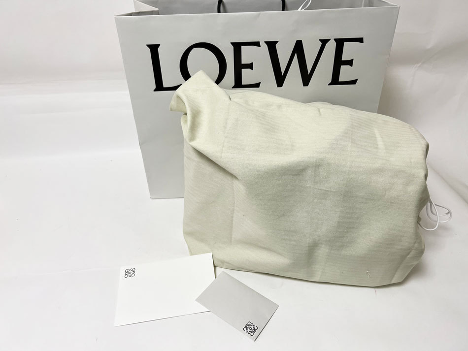 LOEWE ロエベ イースト ウエスト トートバッグ アナグラムジャガード ミディアム カーフ グリーン A933C30X01 2022年4月購入品 未使用品_画像10