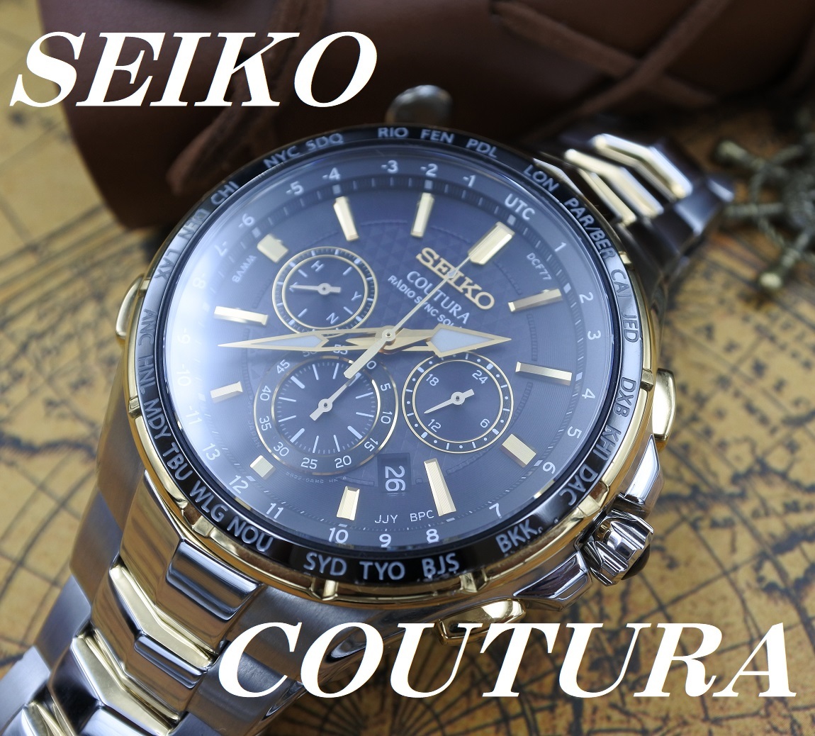 59%OFF!】 SEIKO セイコー SSG021 Coutura ソーラー電波 ワールド