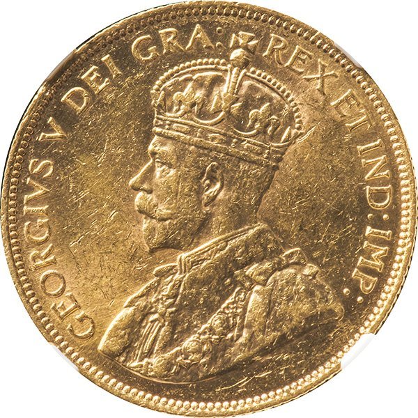 カナダ　10ドル金貨　1913年　極美品+　ジョージ5世　NGC(MS61)_画像2