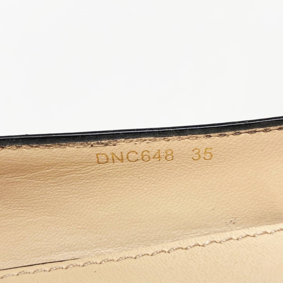 【美品】PRADA プラダ DNC648 パンプス 35 エナメル レディース ブラック