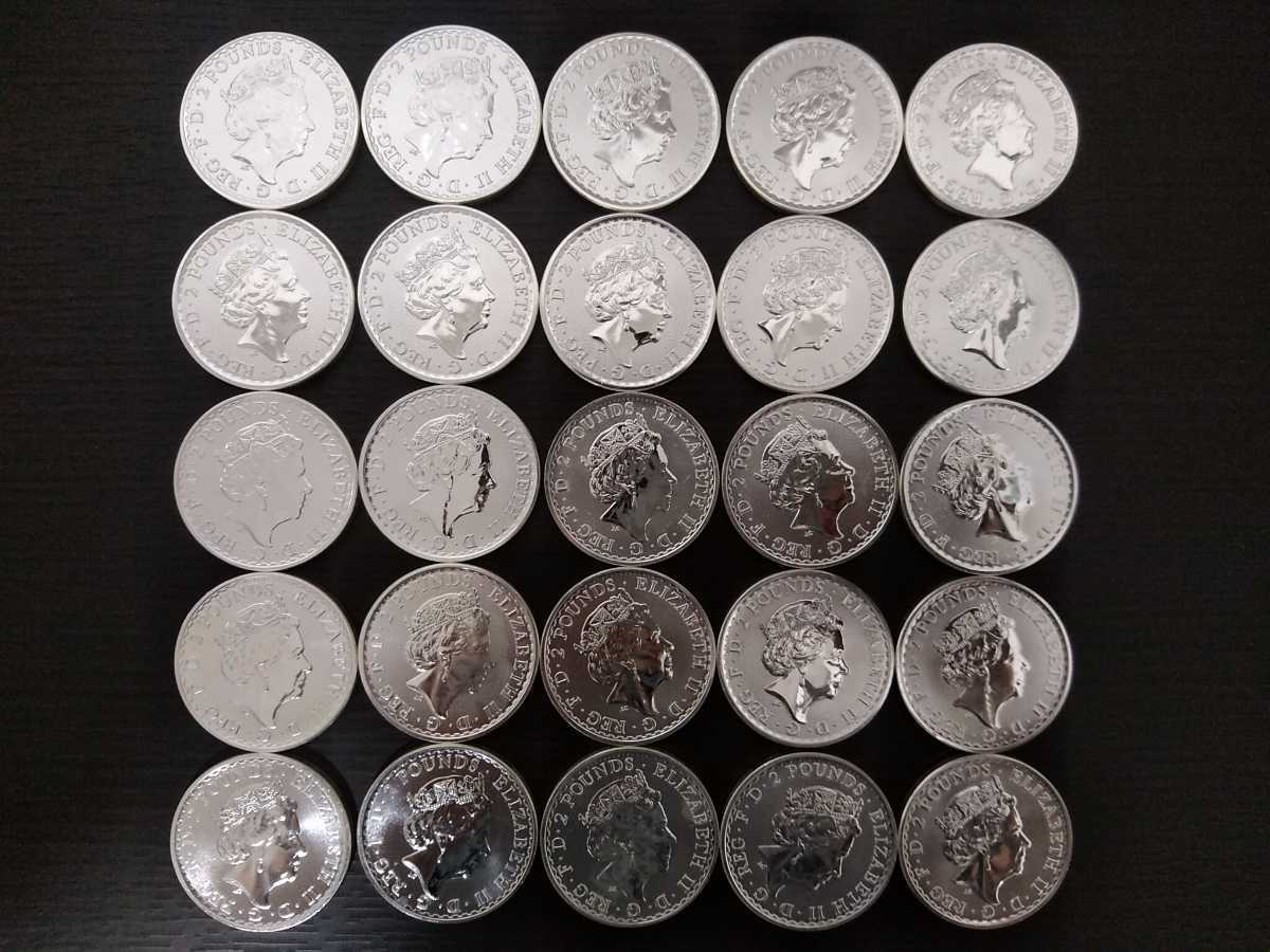 ブリタニア銀貨2021年【25枚】セット ロイヤルミント 1オンス | www