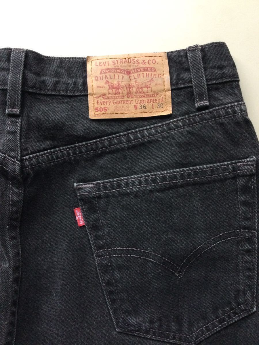 USED USA製 美品 ビンテージ 90s Levis リーバイス 505 ブラック 黒