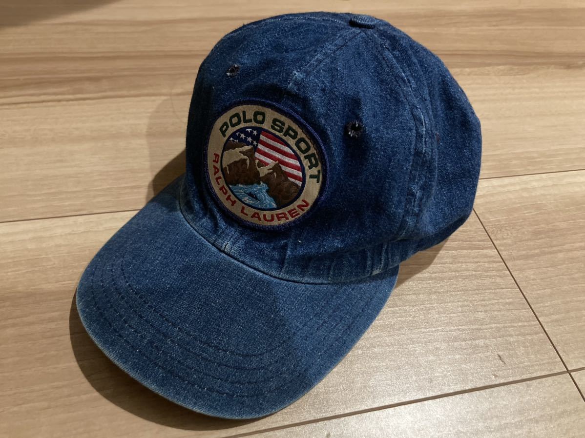 POLO SPORTS デニムキャップ MADE IN USA ヴィンテージ RRL ccorca.org