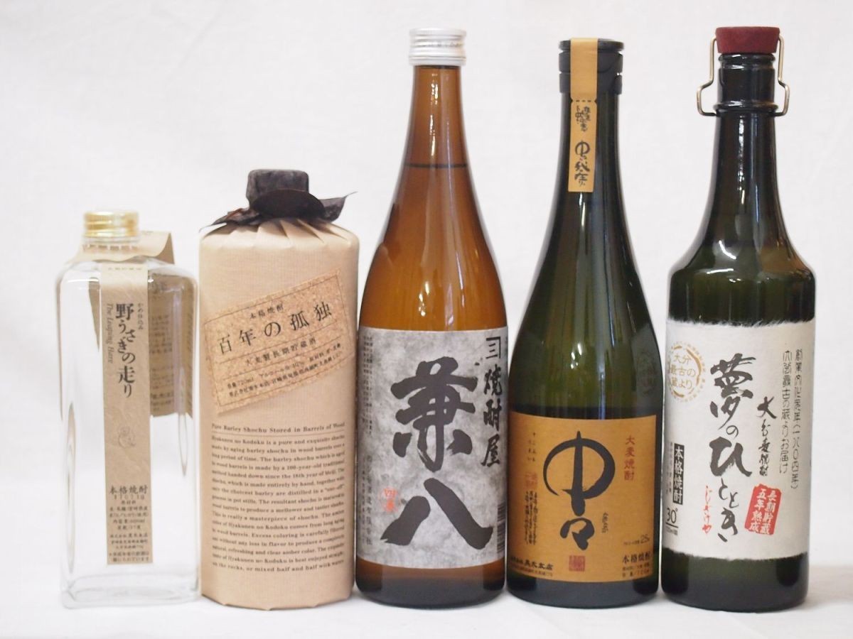  premium wheat shochu 5 pcs set ( One Hundred Years of Solitude Kanehachi hugely ..... running dream. .. time long time period . warehouse )720ml×5ps.@( Miyazaki prefecture Ooita prefecture )