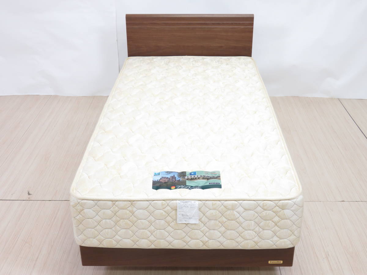 極上展示品■FranceBed/フランスベッド■高級■E-MAX＆低反発■両面仕様■シングルベッド■17万■高密度連続■新品同様■高さ調節可能_画像5