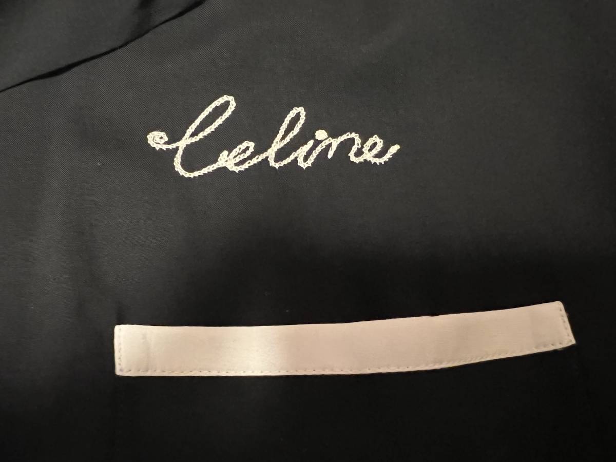 21SS CELINE ルーズ ボーリング シャツ 39 ブラック セリーヌ オム 