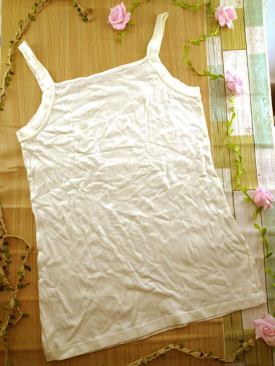SI7649* new goods large size camisole plain cotton 100% simple . feeling . is good 3L size white white postage 350 jpy 