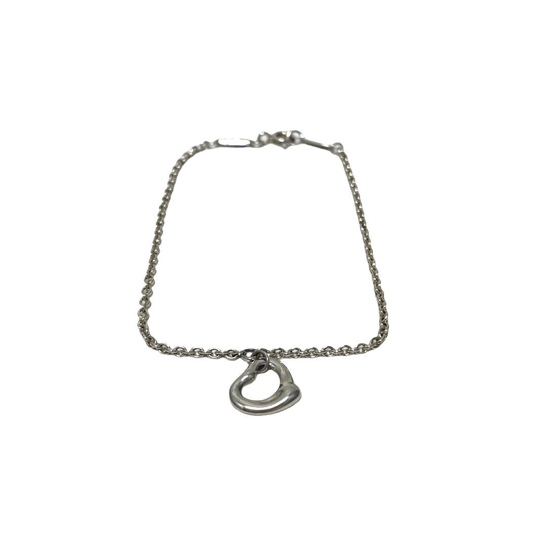 極 美品 TIFFANY & Co. ティファニー オープンハート チェーン
