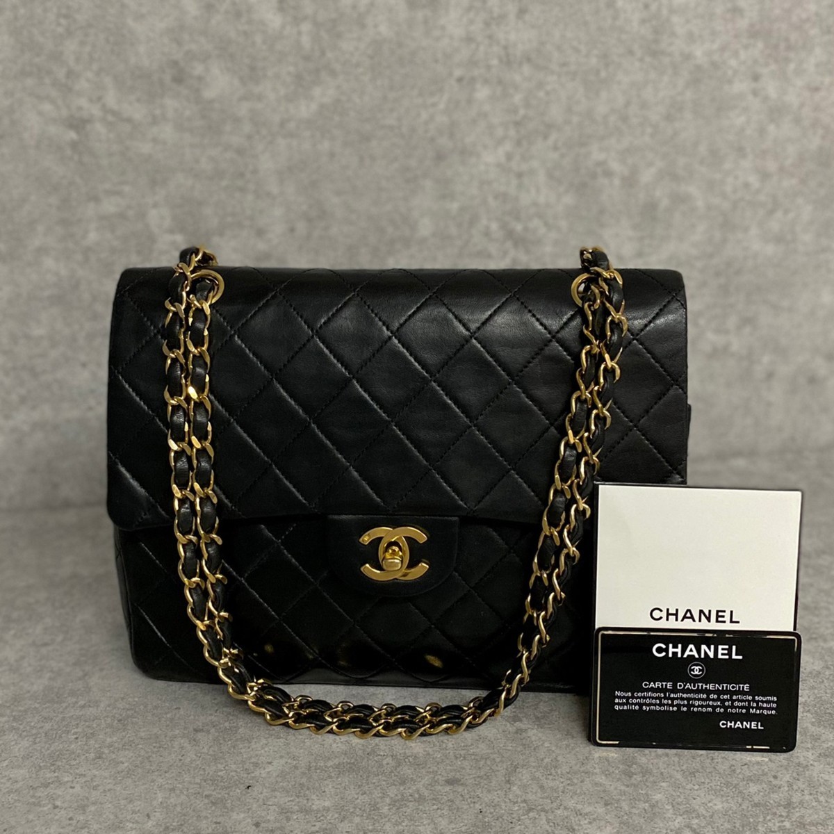 1円 美品 カード シール有 0番台 CHANEL シャネル ダブルフラップ