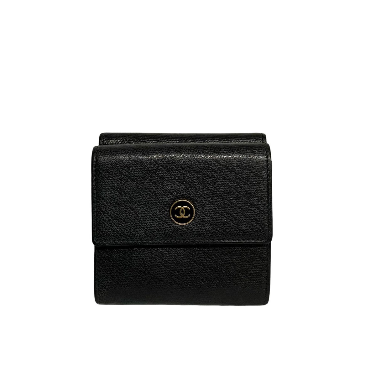 ✨極美品✨シャネル 二つ折り財布 キャビアスキン ココマーク ブラック-