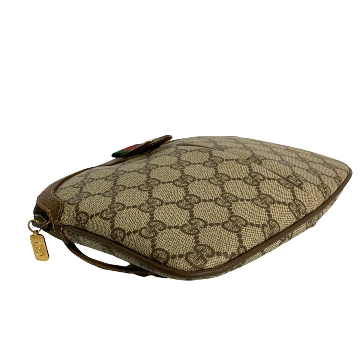 極 美品 GUCCI グッチ ヴィンテージ シェリーライン GG 柄 ロゴ 金具
