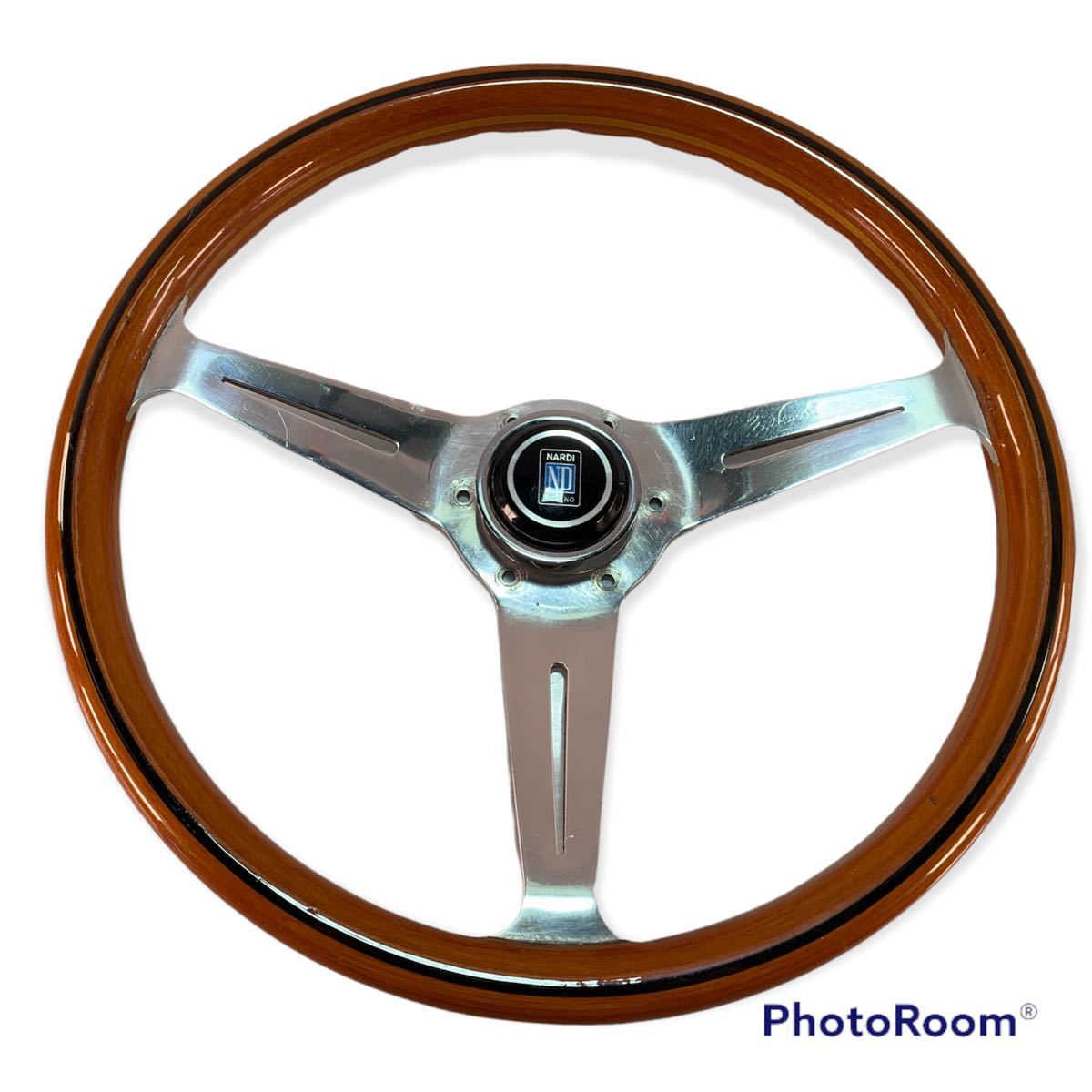 ☆NARDI ナルディ ウッドステアリングバンド ホーンボタン付き
