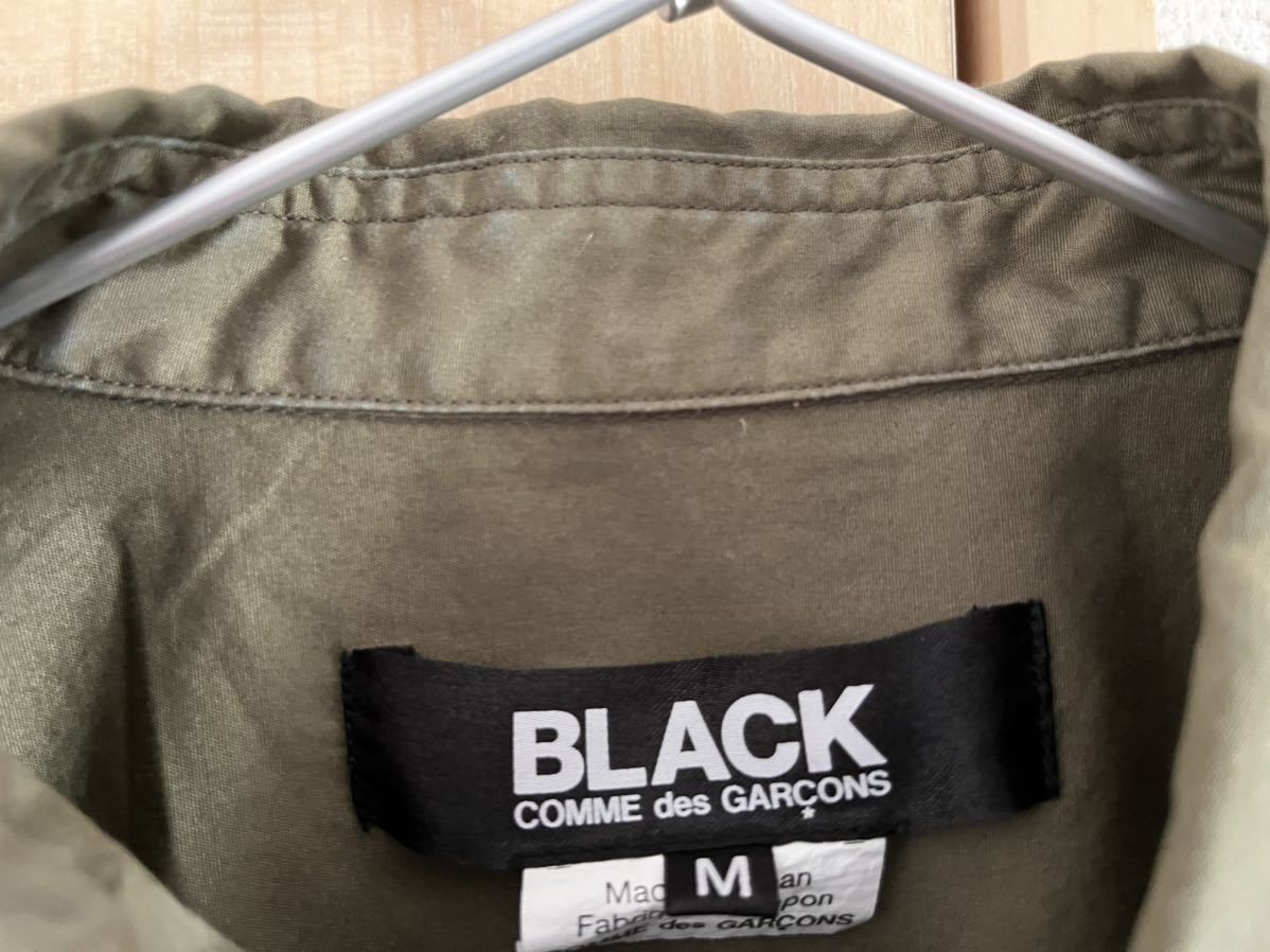 BLACK COMME des GARCONS 薬品加工シャツ ブリーチ ブラック コムデギャルソン 長袖シャツ プリュス ナイキ ギャルソン ジュンヤ 22aw 22ss_画像3