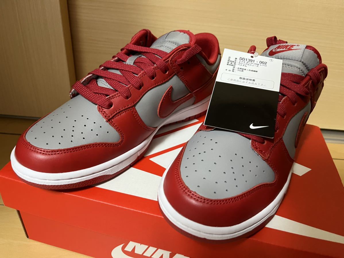 26cm 国内正規品 NIKE DUNK LOW RETRO NEVADA UNLA NCAA ナイキ ダンク ロー レトロ ネバダ RED GRAY レッド 赤 灰_画像1