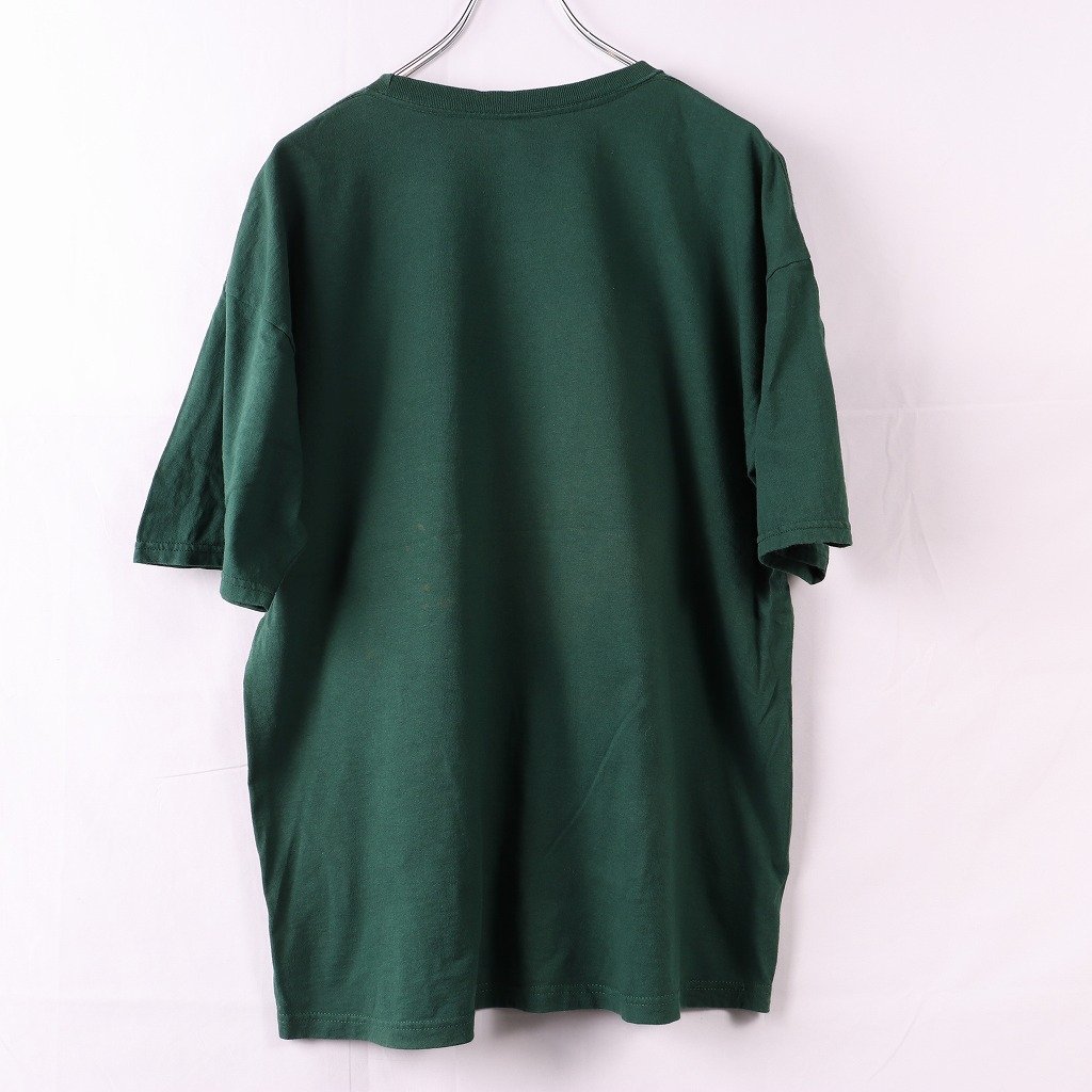 パッカーズ Tシャツ XL 位 半袖 緑 グリーンベイパッカーズ NFL グリーン メンズ レディース 古着 中古 st434_画像2
