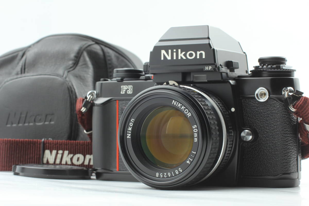 美品】S/N 198xxx Nikon F3 HP Body + Ai-s 50mm f1.4 Lens + Case