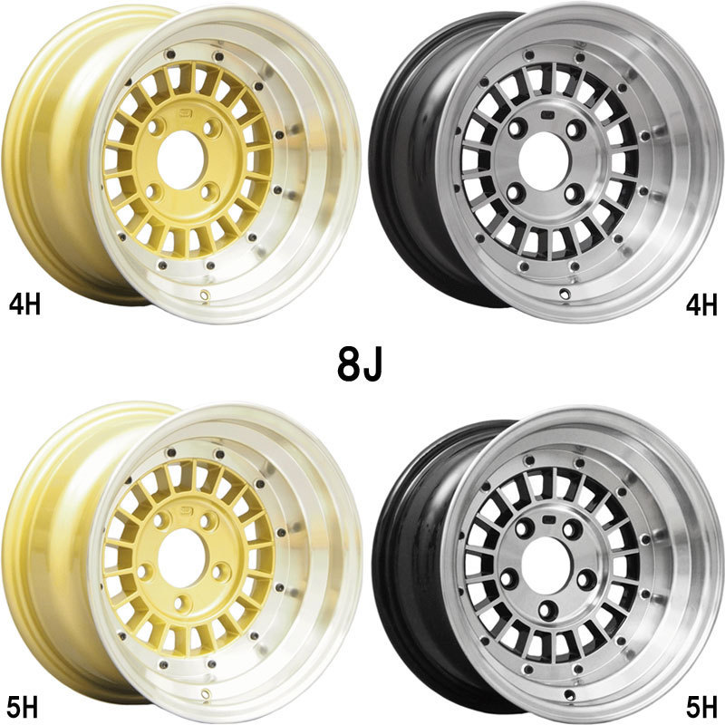 旧車 フォーカススポーク -13 1480 -25 1490 114.3-4H 114.3-5H 8J/9Jアルミホイール4本セット 復刻版 フォーカスレーシング/FOCUS RACING_画像8