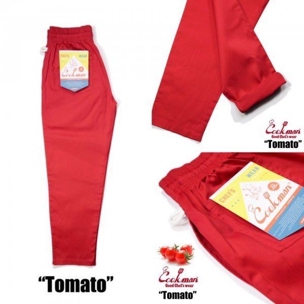 送料0 【COOKMAN】クックマン Chef Pants シェフパンツ Tomato RED 231-21817 -S 男女兼用 イージーパンツ コックパンツ 西海岸 LA 人気_画像4