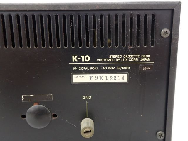LUXMAN K-10 ラックスマン カセットデッキ カセットテープレコーダー ∽ 668EE-6_画像5