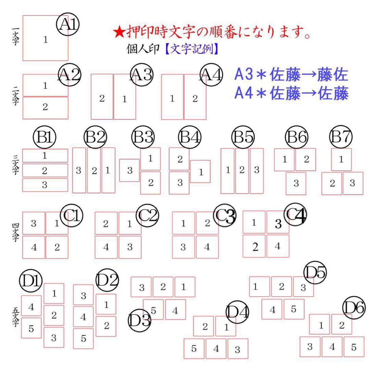 3本オランダ水牛印鑑サイズ選び自由　彫刻無し