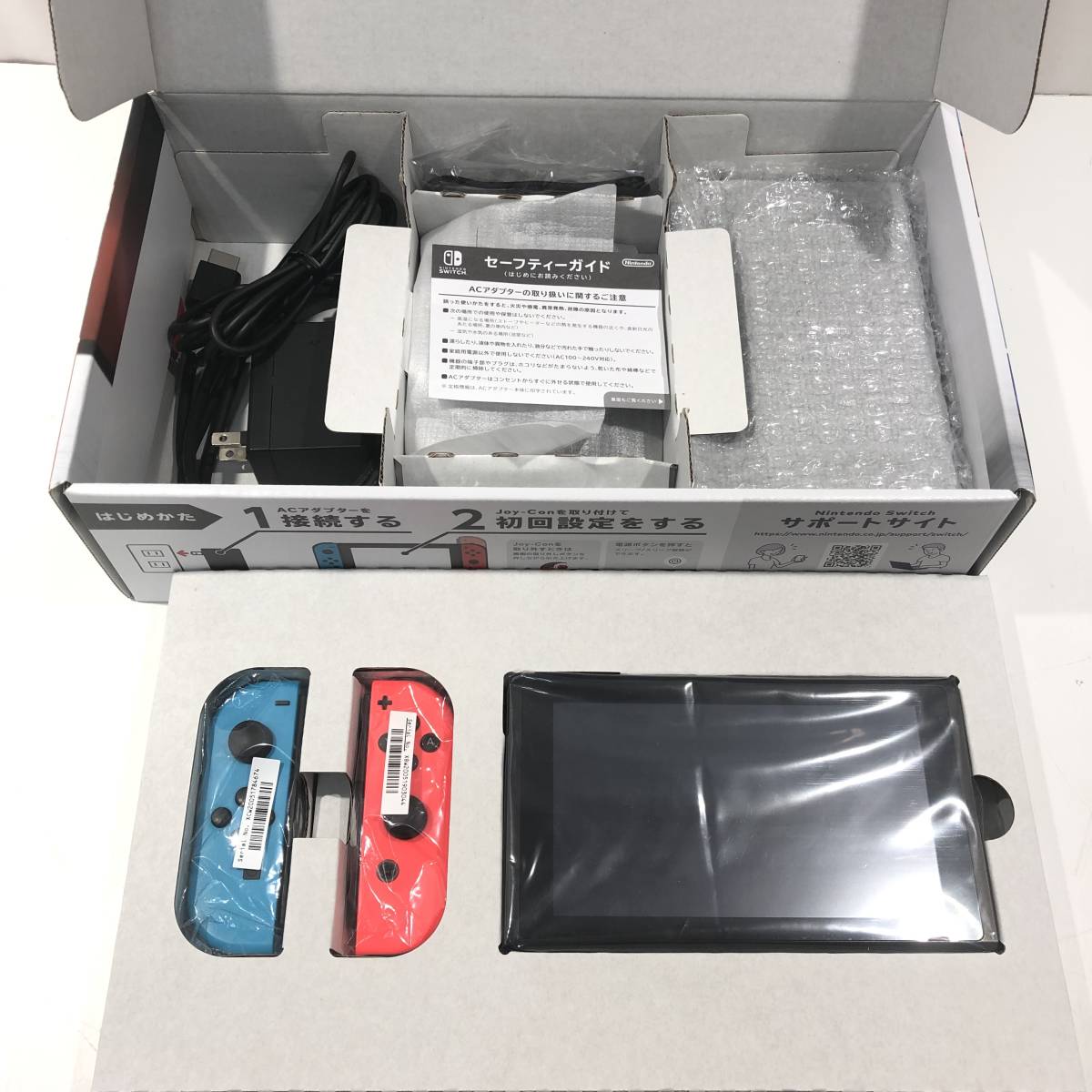 1円スタート 店舗印なし ニンテンドースイッチ本体 ネオンレッド