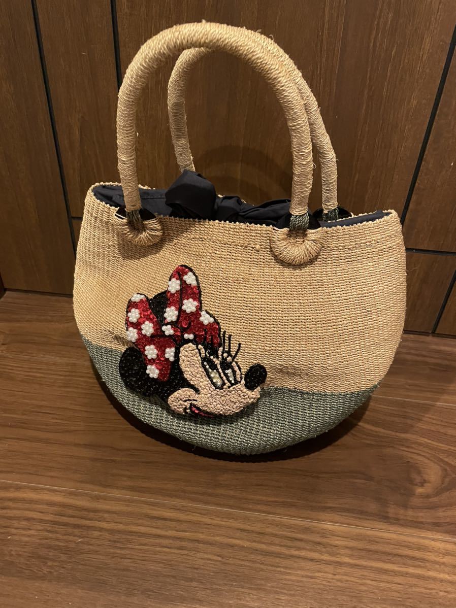  great popularity!*beams boy* Beams * Disney collaboration basket bag minnie Chan basket . bag Disney tote bag 