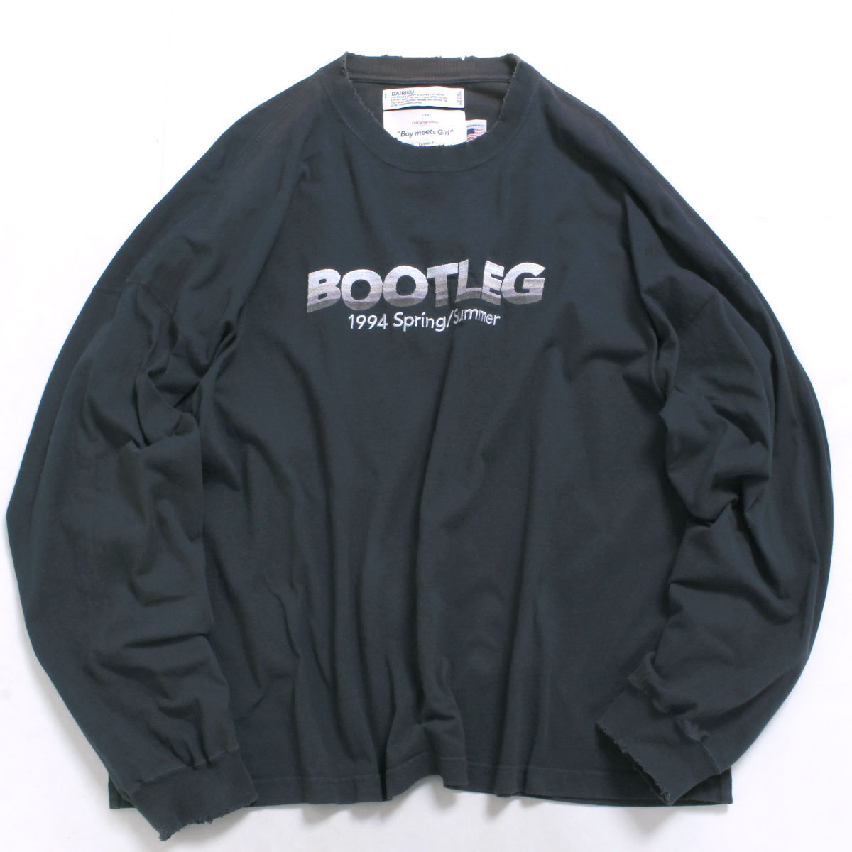 帯電防止処理加工 DAIRIKU 22SS BOOTLEG EMBROIDERY Tee ロンT
