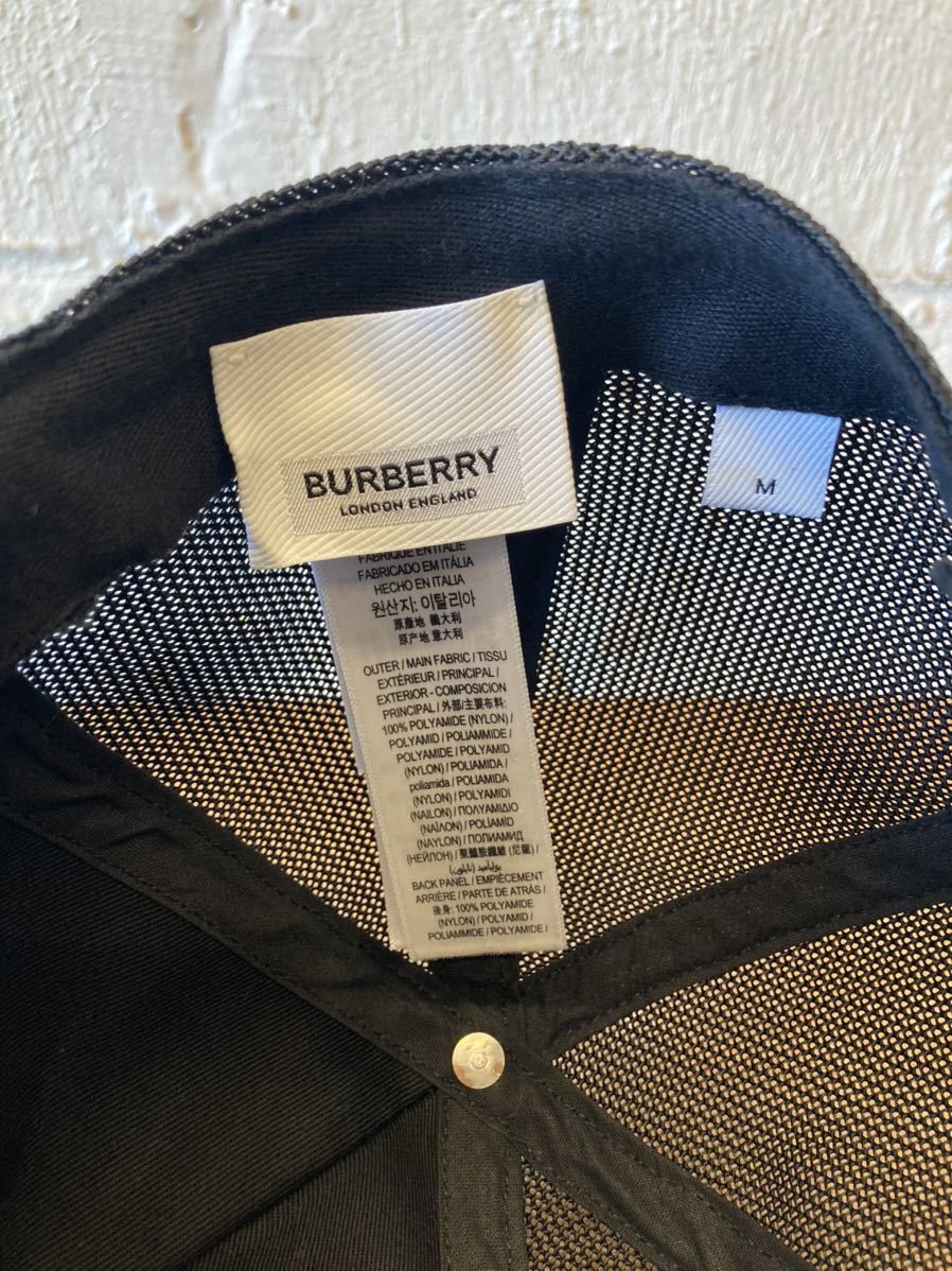 【美品】BURBERRY バーバリー TB ロゴ メッシュ キャップ ブラック×ホワイト　ユニセックス メッシュキャップ ニューエラ バレンシアガ_画像5