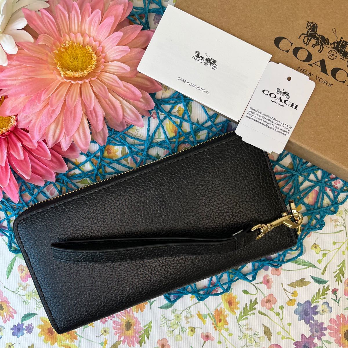 COACH 長財布 ブラック ストラップ | contifarma.pe