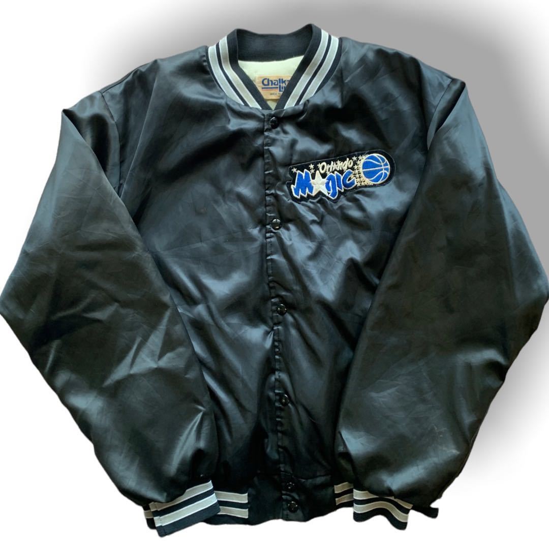211029PPL3● 90S Chalk Line USA製 Orlando Magic NBA nylon sport jacket オーランドマジック ナイロンジャケット スタジャン vintage