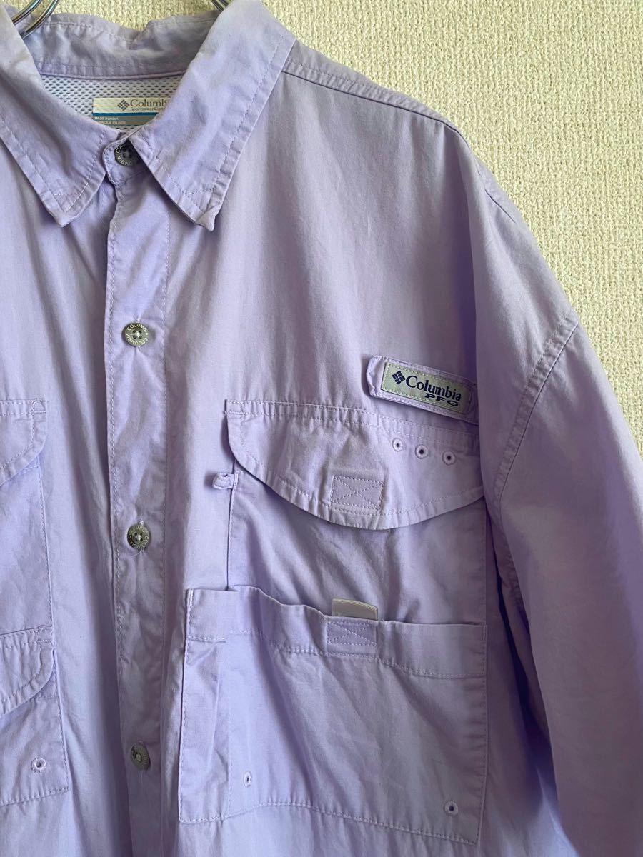 レアカラー 希少 90s columbia pfg コロンビア 半袖シャツ shirt