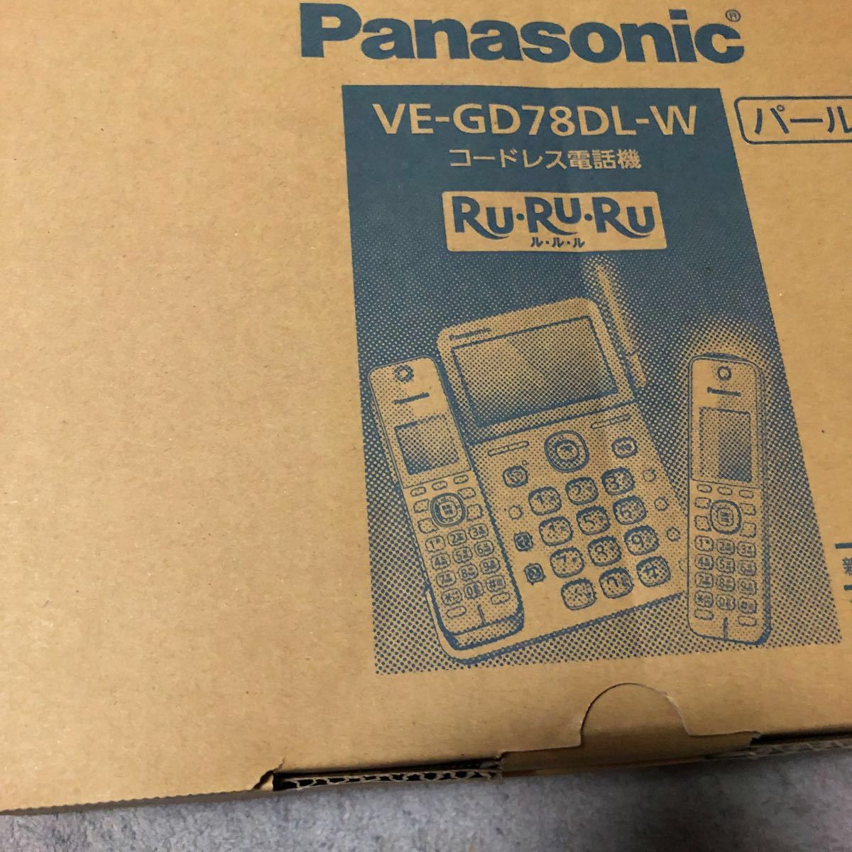 サービス パナソニック コードレス電話機 RU VE-GD78DL-W パール